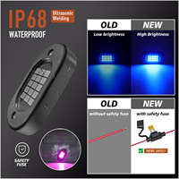 Kit d'éclairage LED RGB IP68 pour roches, conception anti-vibration pour camions, UTV, éclairage extérieur tout-terrain, télécommande, freinage rouge intégral