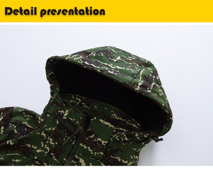A-1 Men's Winter Hooded Thick Windproof Waterproof Breathable Jacket Long Sleeve Safari Style Outdoor Hiking <b>Coat</b> - Product Image 4