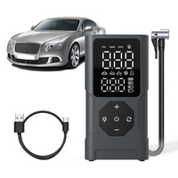Pompe à air portable pour pneus 5V 2A avec écran LED, batterie 1500mAh, sortie 5V 1A, excellente pompe à air pour voiture et ballons