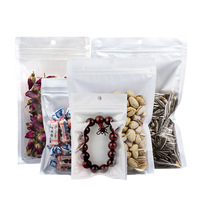Vente chaude clair nacré fermeture éclair plat scellé étanche fermeture éclair OPP sac emballage en plastique Transparent