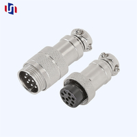 Connecteur d'aviation circulaire GX16 10 broches sans soudure, type DIN, mâle/femelle, pour connexions de câbles de systèmes d'énergie solaire