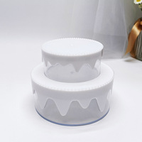 Boîte de rangement DIY en plastique vierge en forme de gâteau à la crème onctueux pour jeu d'imitation et artisanat fait main pour enfants