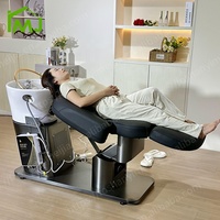 Camas Para Spa Lit de lavage des cheveux Massage thaïlandais Salon Shampooing Évier Tête de levage arrière Chaise de spa