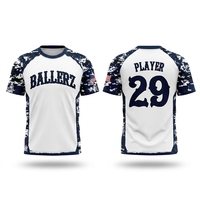 Kaus Softball Tim Kustom Pola Desain Klasik Sublimasi