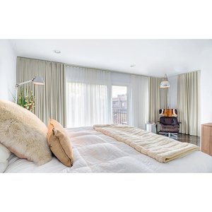 Tùy Chỉnh Chất Lượng Cao Ripple Gấp Loại Blackout Khách Sạn Màn Pinch Xếp Li Lửa Bằng Chứng Rèm Cho Phòng Khách - Product Image 2