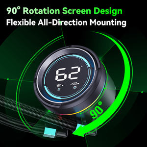 Système de refroidissement liquide SNOWMAN 360mm RGB AIO avec radiateur à haut rendement et ventilateurs LCD 5V pour des performances maximales du processeur - Product Image 4