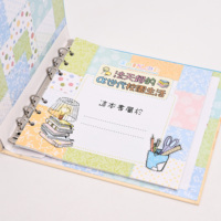 Livre souvenir bleu à couverture rigide pour camarades de classe, classeur à six anneaux, journal d'amitié illustré, souvenir, annuaire scolaire, cadeau pour enfants et adolescents