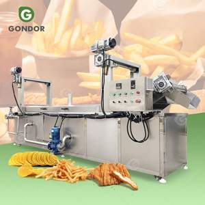 Freidora automática continua con cinta transportadora para pollo crujiente, falafel, patatas fritas y pavo frito - Product Image 1