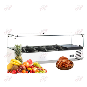 Comptoir de refroidissement direct bon marché Sandwich/saladette/salade Bar Réfrigérateur <span class=keywords><strong>Table</strong></span> de préparation réfrigérée - Product Image 1