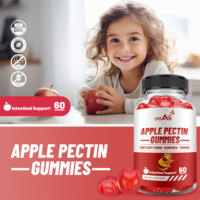 Gummies de pectine de pomme à marque privée OEM, riches en fibres, supplément vitaminique premium, qualité alimentaire pour adultes sous forme de bonbons gélifiés