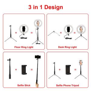 Vente en gros de lampes vidéo Led Ring Lamp 10 pouces Cercle Selfie Fill Ring Light Trépied <span class=keywords><strong>pour</strong></span> <span class=keywords><strong>Tik</strong></span> <span class=keywords><strong>Tok</strong></span> - Product Image 5