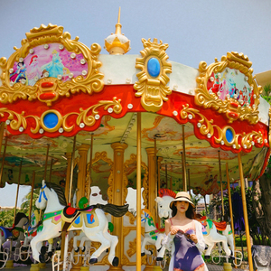 Outdoor Playground Amusement Park Rides Luxury Kids Horses 32Seats <strong>Merry</strong> <strong>Go</strong> <strong>Round</strong> Carousel for Sale - Product Image 3