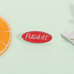 Peter bilt Trucks Oval Emblem Marken zeichen Logo Emaille Pin Broschen Abzeichen Modeschmuck Rucksack Zubehör Geschenke - Product Image 1