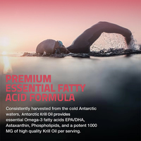 Huile de krill 1000 mg en gélules, oméga-3 antarctique EPA DHA, capsule, complément d'astaxanthine