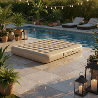 Lit d'air Premium Active Era, taille double, pompe électrique intégrée, revêtement en PVC, dessus floqué, matelas pour le camping, lit d'appoint, mobilier de maison