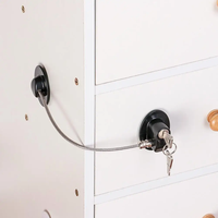 Verrou de sécurité enfant pour armoire et réfrigérateur, câble de protection en acier inoxydable, fixation robuste pour fenêtre domestique, pour bébés et enfants