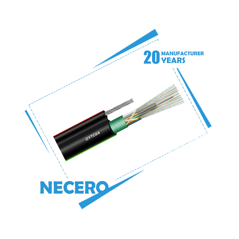 Necero с 7 стальной проволоки самопомощи 12 24core 48 ядро волоконно-оптический патч-корд GYTC8S антенный кабель