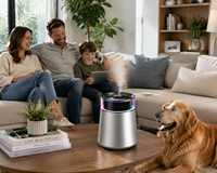 Grand humidificateur ultrasonique de 7 L avec veilleuse LED, 360° °   Diffuseur de brume froide à faible bruit pour la maison et le bureau