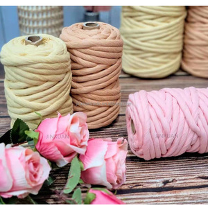 Corda per Macramè in Cotone Riciclato Naturale Khaki <span class=keywords><strong>Salmone</strong></span> <span class=keywords><strong>Senape</strong></span> 9mm Filo Singolo per Macramè - Product Image 6