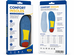 Semelles de sport respirantes avec mousse à mémoire de forme PU et gel, absorption des chocs intégrée, semelle intérieure pour chaussures de course en mousse de silicone - Product Image 4