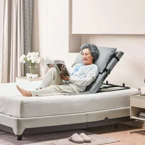 Tecforcare調節可能なベッドバックレスト高齢者ケア製品高齢者用リフト用電動ベッド背もたれベッドレール
