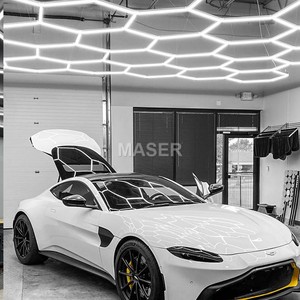 Lampes de travail en nid d'abeille 25 U LED à intensité variable et à courant alternatif Hexagonal Luces LED Para Garaje pour voiture Station Gym ou <span class=keywords><strong>Garage</strong></span> Plafond - Product Image 4