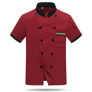 <span class=keywords><strong>Divisa</strong></span> da Chef Personalizzabile con LOGO, Abbigliamento da Lavoro Estivo a Maniche Corte per Uomo, Uniforme per Ristorante, Mensa, Sushi, Hotel, Cucina - Product Image 6