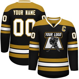 Maillot de hockey sur glace européen personnalisé 2026 en gros, 100 % polyester, avec impression par transfert thermique, uniforme de hockey - Product Image 2