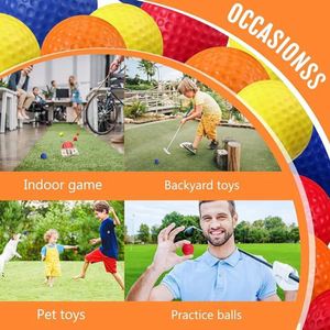Balles de golf d'entraînement en mousse personnalisées avec logo pour la pratique en intérieur et en extérieur – Idéales pour la fête des pères, pour papa et mari - Product Image 4