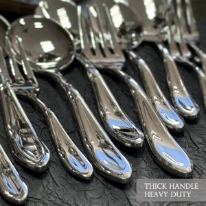 Đức chất lượng nặng thép không gỉ rắn bạc thiết lập dao kéo cao cấp Nhà Flatware hoàn chỉnh nhà hàng bảng muỗng dĩa - Product Image 3