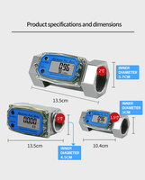 Débitmètre à turbine haute précision 0,5 % en acier inoxydable 1'' 1,5'' 2'' pour liquides/gaz/huile/eau