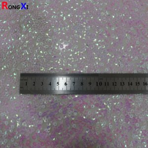Thời Trang Mật Độ Cao Rxf1075 5Mm Hình Dạng Đặc Biệt Pha Lê Lõm Sequin Thêu Vải Wedding Dress Trang Trí Sân Khấu Vải - Product Image 4