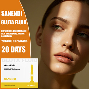 Ampollas SANENDI Gluta Fluid de 2ml, Complejo Aclarante de Piel de 20 Días, con Ácido Ascórbico y Ácido Hialurónico, Producto Coreano - Product Image 2
