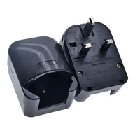 Adaptateur de prise électrique de voyage de type E/F Schuko européen, type G britannique, 250V, fusible 13A, fonction de verrouillage à vis, ST-6, homologation UKCA BS