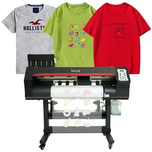 New product DTF Tshirt PET film printer no need cutting plotter with hot melt powder shaking machine