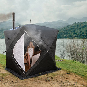 Carpa de Sauna Portátil Oxford de Una Habitación, Suministro de Fábrica, <span class=keywords><strong>Material</strong></span> Grueso, Desplegable, para Acampar, con Dos Ventanas, Resistente al Viento - Product Image 1