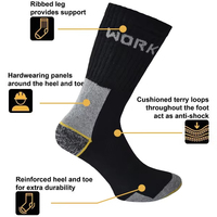 Bottes d'équipage en coton rembourrées personnalisées Protection du travail Chaussettes de travail de sécurité Bottes d'équipage Protection du travail Chaussettes de travail de sécurité