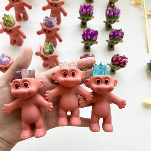 ตุ๊กตาคลัสเตอร์คริสตัลธรรมชาติคริสตัลน่ารักสำหรับงานฝีมืออเมทิสต์ออร่าควอตซ์ - Product Image 4