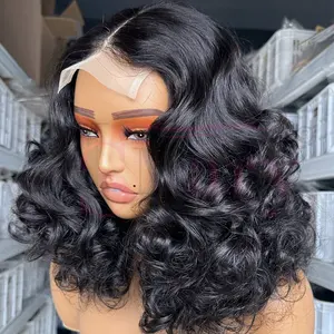 Factory 12A Super Double Drawn 4x4 Lace Closure Wigs Egg Curly Human Hair Wigs Vietnamese Hair Vendors For Black Women