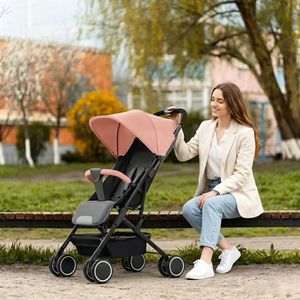 <span class=keywords><strong>Passeggino</strong></span> Compatto con Imbracatura a 5 Punti, Freno Posteriore, Design Leggero, Chiusura con Una Mano, Carrozzina Tascabile per Neonati, Viaggio Sicuro - Product Image 1
