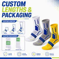 Chaussettes de sport en coton mi-mollet avec logo personnalisé, tissu doux pour la peau, semelle rembourrée pour l'entraînement au basketball