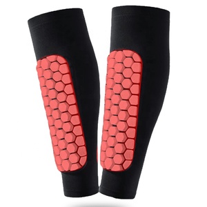 Manchons de <span class=keywords><strong>compression</strong></span> pour mollets homme et <span class=keywords><strong>femme</strong></span> avec protection alvéolée, protège-tibias imperméables multicolores pour football et basketball - Product Image 3