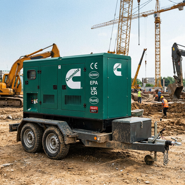 1/3 Phase Silent Diesel Generator ATS Mobile Backup Power Supply for Emergency Power Manufacturing Plant 100kVA 200kVA 300kVA