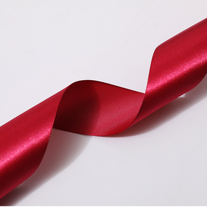 Meilleur Simple Face en Satin Tissé <span class=keywords><strong>Rouge</strong></span> de Noël Présent Décoration Ruban - Product Image 3