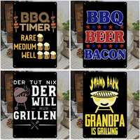 Promotion : Plaque Métallique Vintage 20x30CM – Décoration Murale Classique pour Cuisine, Restaurant, Café, Barbecue – Affiche Métallique Personnalisable