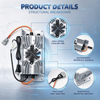 Pengisi Daya Lithium 24V15A 25.2V29.2V29.4V untuk Mobil, Pengisi Daya Baterai Li-ion untuk Stasiun Daya Portabel dan Mobil Wisata