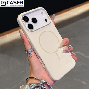 Silicone liquido opaco pulsante integrato puro colore sottile anello magnetico morbida pelle sensazione fonecase per <span class=keywords><strong>iphone</strong></span> 17pm/air/pro 16 - Product Image 6