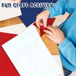 Precio bajo 4 de Julio juguetes educativos para niños pequeños papel trasero adhesivo suave grueso hojas de tela de fieltro autoadhesivas - Product Image 4