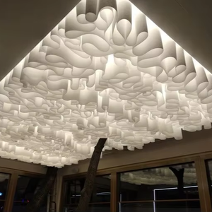 יוקרתי לבן בצורת בצורת בצורת טבעת וילון עם רצועות אור רעלה וילון בתקרת חתונה ייחודית - Product Image 3