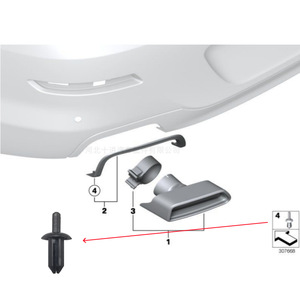 BMW Exhaust <b>Bracket</b> Clip Nylon <b>Plastic</b> 51161881149 For Fender Liner Fixing Repair Parts - Product Image 1